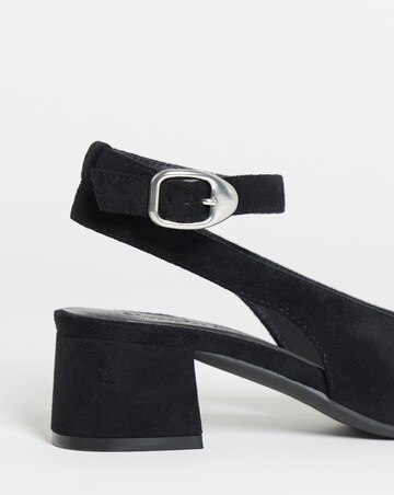 Isabella Ankle Detail Block Heel Pointed Shoes - Extra Wide Fit (EEE)