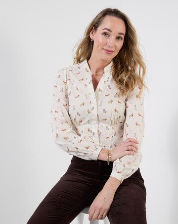 Joe Browns Button Through Dog Print Shirt