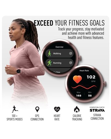Reflex Active Spectre AMOLED Silicone Strap Smart Watch - Pink