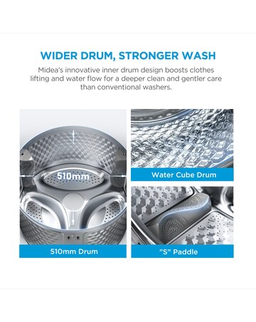 Midea 9kg Washing Machine - White + Installation