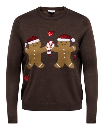 ONLY XMAS GINGERBREAD KNITTED JUMPER