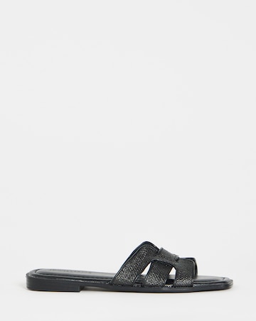 Starlet Woven Mule Sandals - Wide Fit (E)