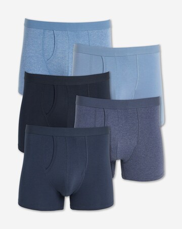 5 Pack Blue Mix A Front Boxers