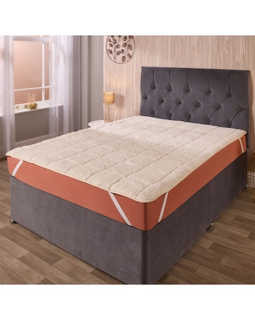 Downland Teddy Fleece Sherpa Mattress Topper