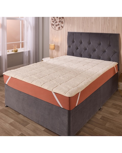 Downland Teddy Fleece Sherpa Mattress Topper
