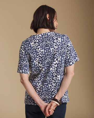Julipa Petite Cotton Printed V-Neck T-Shirt