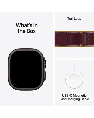 Apple Watch Ultra 4 GPS + Cellular 49mm - Black Titanium/Burgundy Loop - M/L