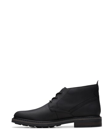 Clarks Newford Mid Leather Boot - Black