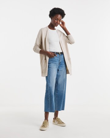 BLACK LONGLINE EDGE TO EDGE CARDIGAN