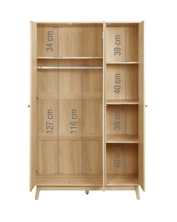 Herringford 3 Door Wardrobe With Mirror