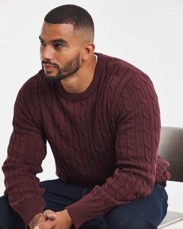 New Cable Design Crew Neck Jumper