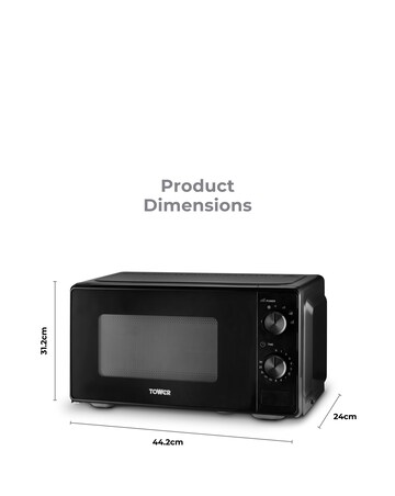 Tower 20L 800W Microwave Black