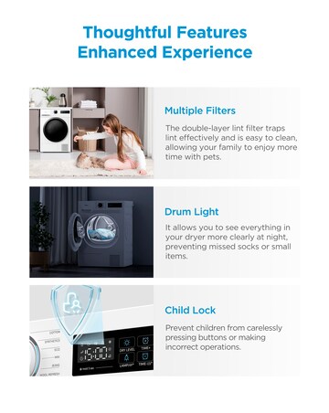 Midea 8kg Tumble Dryer - White