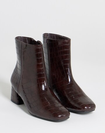 Carmella Block Heel Ankle Boots - Extra Wide Fit (EEE)