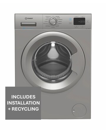 Indesit IP 946S PUSH&GO UK Push & Go Washing Machine 9kg 1400rpm Silver Install