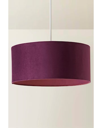 ValueLights Ashley Plum Velvet Squat Drum Shade