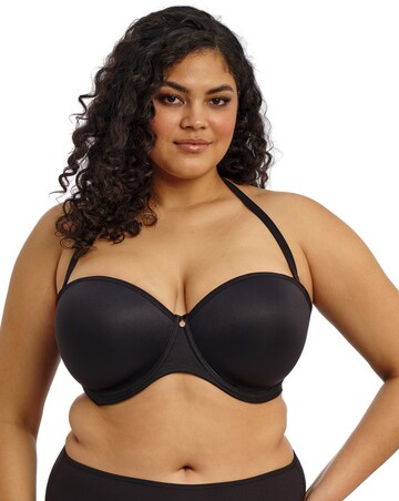 Elomi Smooth Strapless Moulded Cup Wired Bra Black