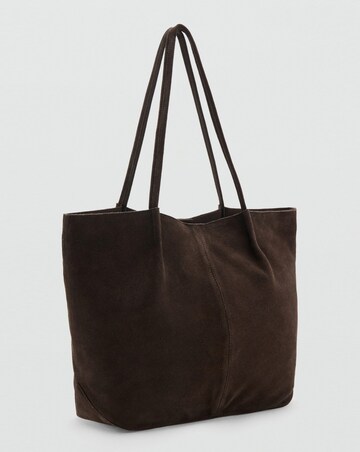 Mango Suede Leather Shopper Bag