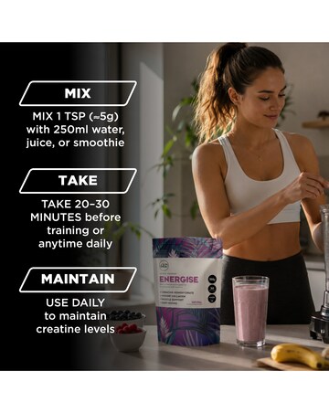 Bio-Synergy Active Woman Energise Creatine & Collagen Supplement Powder - 150g