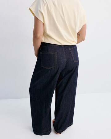 Mango Wide Leg Rinse-Wash Jeans
