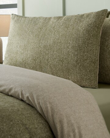 Catherine Lansfield Brushed Herringbone Duvet Cover Set