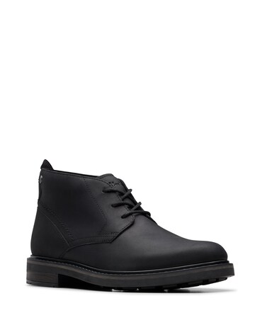 Clarks Newford Mid Leather Boot - Black