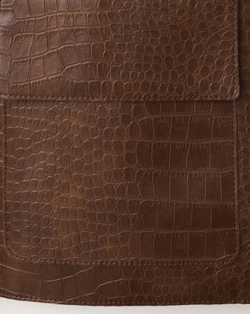 Mango Croc-Effect Faux Leather Jacket