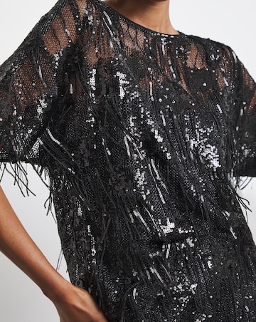 Joanna Hope Tassle Sequin Top