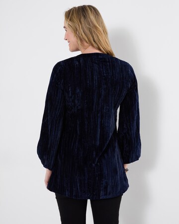 Joe Browns Velvet Tunic Top With Embroidery And Tassel Detail