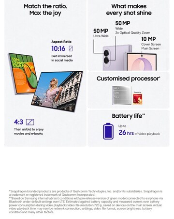 Samsung Galaxy Z Fold8 256GB 5G - Lavender