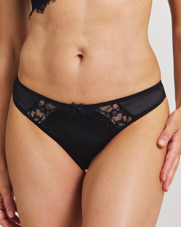 Figleaves Pulse Lace Thong Black