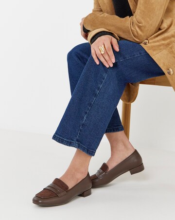 Hailey Block Heel Penny Loafer - Extra Wide Fit (EEE)