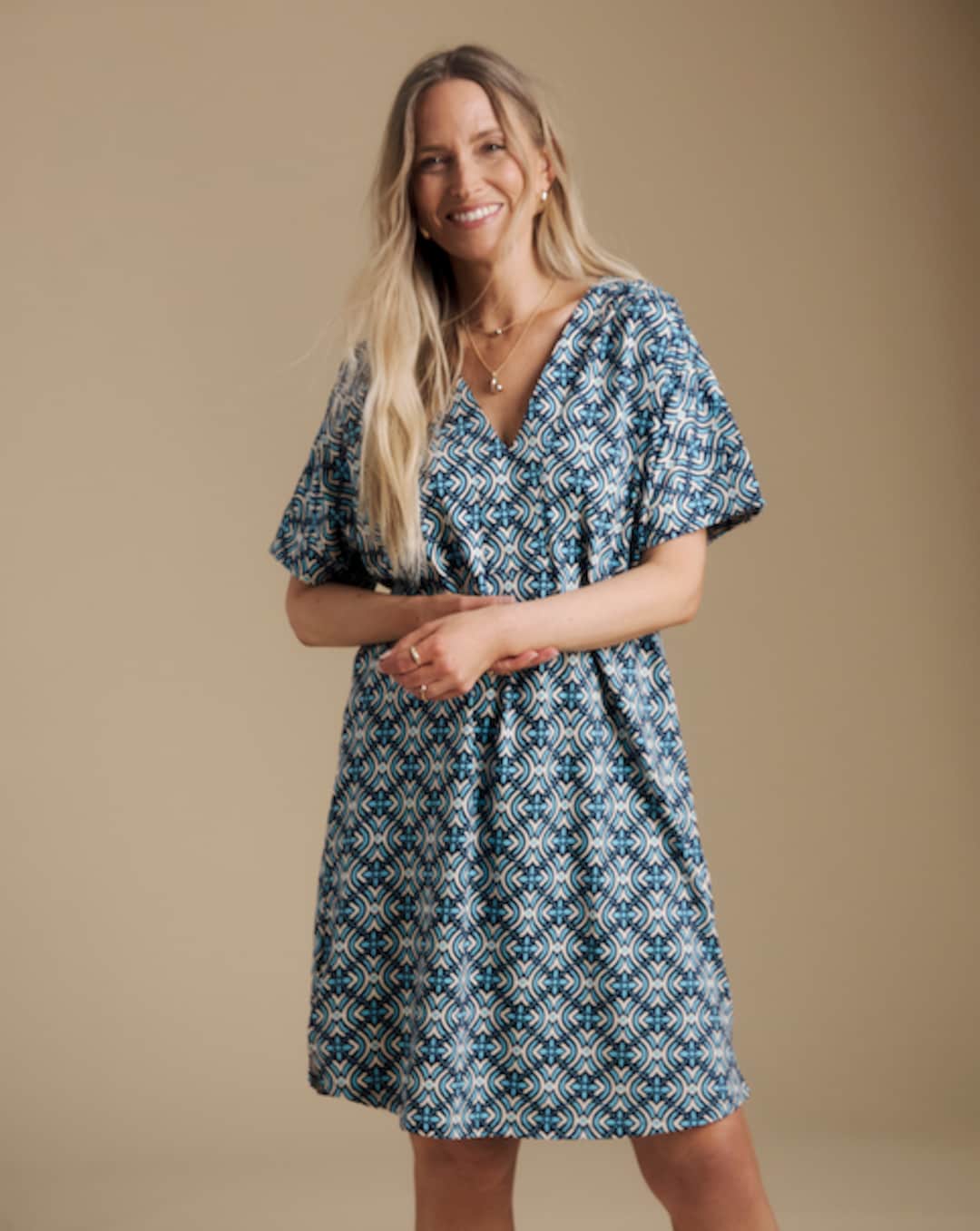 jersey dress striped Boden Women's Marcia Jersey Shirt Dress in Green main image 1