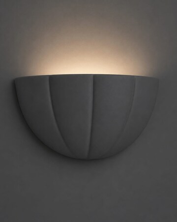 ValueLights Leonardo Dark Navy Scallop Flush Wall Light