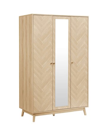 Herringford 3 Door Wardrobe With Mirror