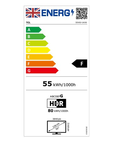 TCL 50V6D-UK 50in 4K HDR10+ Dolby Atmos Smart Fire TV