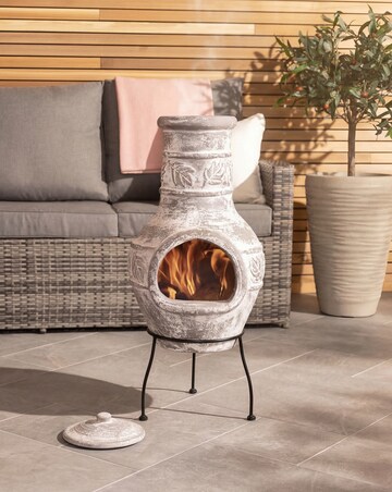 Charles Bentley Acopulco Grey Clay Chiminea