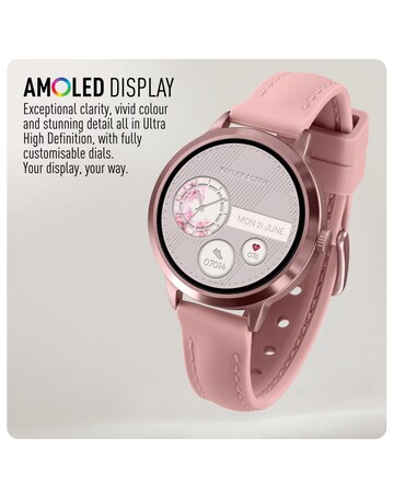 Reflex Active Spectre AMOLED Silicone Strap Smart Watch - Pink