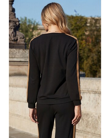 Sosandar Side Stripe Sweatshirt