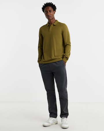 Core Long Sleeve Pique Polo Long Length
