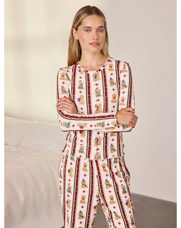 Chelsea Peers Button Down Ribbed Cardigan Pyjama Set