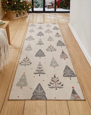 Christmas Trees Washable Runner