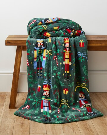 Christmas Nutcracker Fleece Throw
