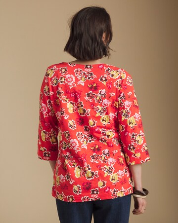 Julipa Petite Cotton Notch Neck Pocket Tunic
