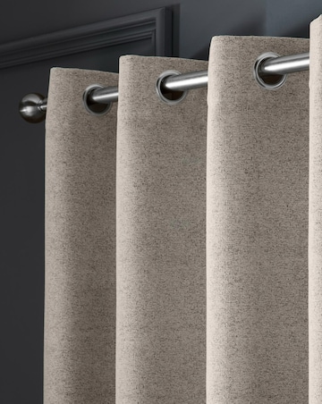 Curtina Velvet Chenille Dimout Eyelet Curtains