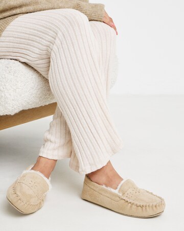 Shelby Cut Out Loafer Slippers - Wide Fit (E)