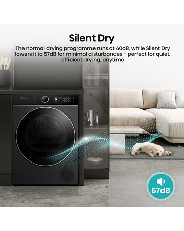 Hisense 5i 9kg KitchenFit Heat Pump Dryer Black