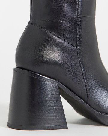 Jodi Leather Platform Knee High Boots - Wide Fit (E) & Curvy Calf