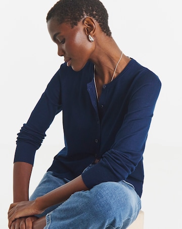 Navy Crew Neck Cardigan