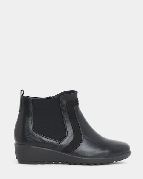 Cushion Walk Chelsea Wedge Boots - Extra Wide Fit (EEE)